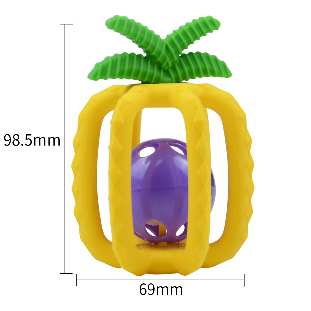 Wholesale 10PCS/PACK Silicone Baby Pineapple Rattle Teether